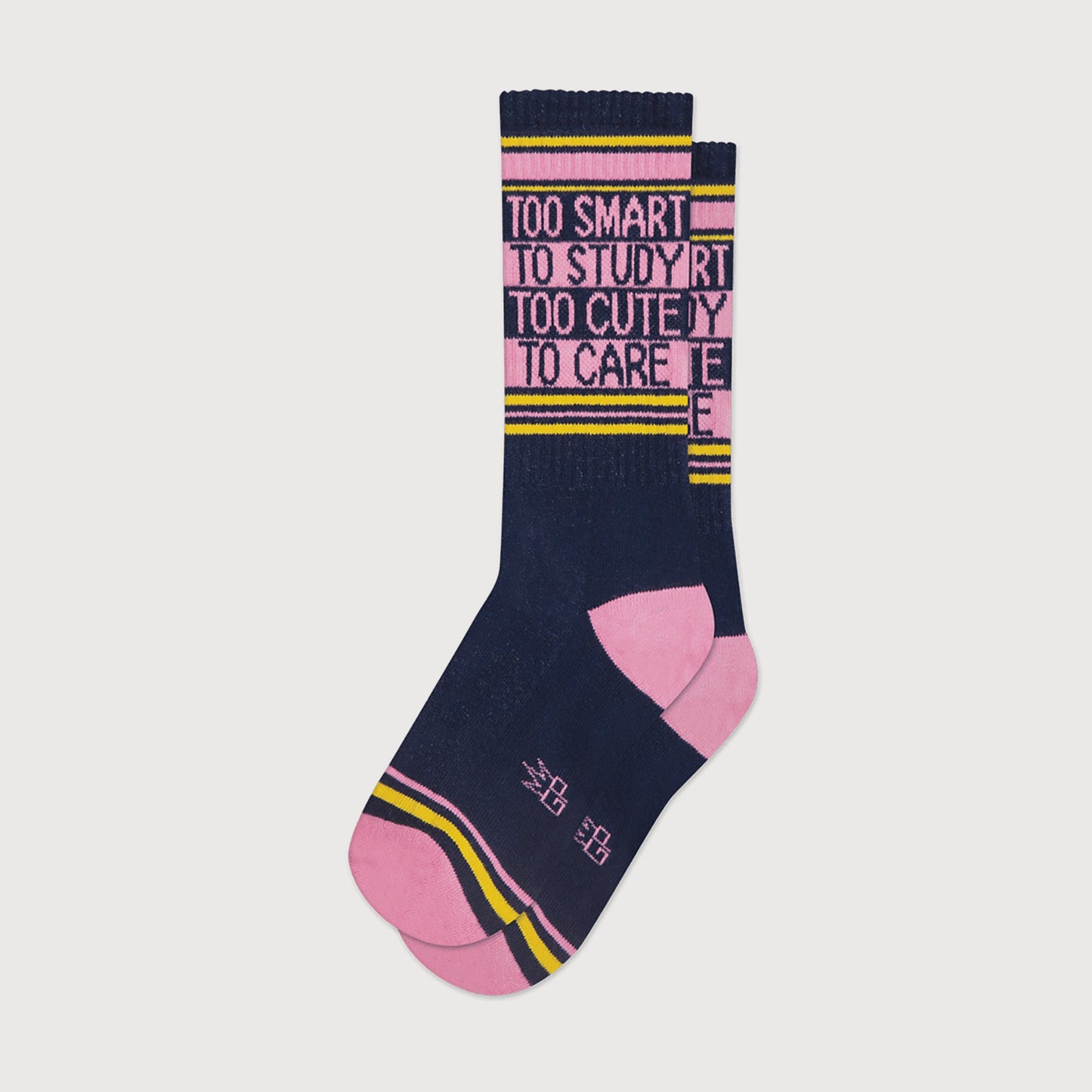 Too Smart To Study Too Cute To Care Socks Eight3Five Inc