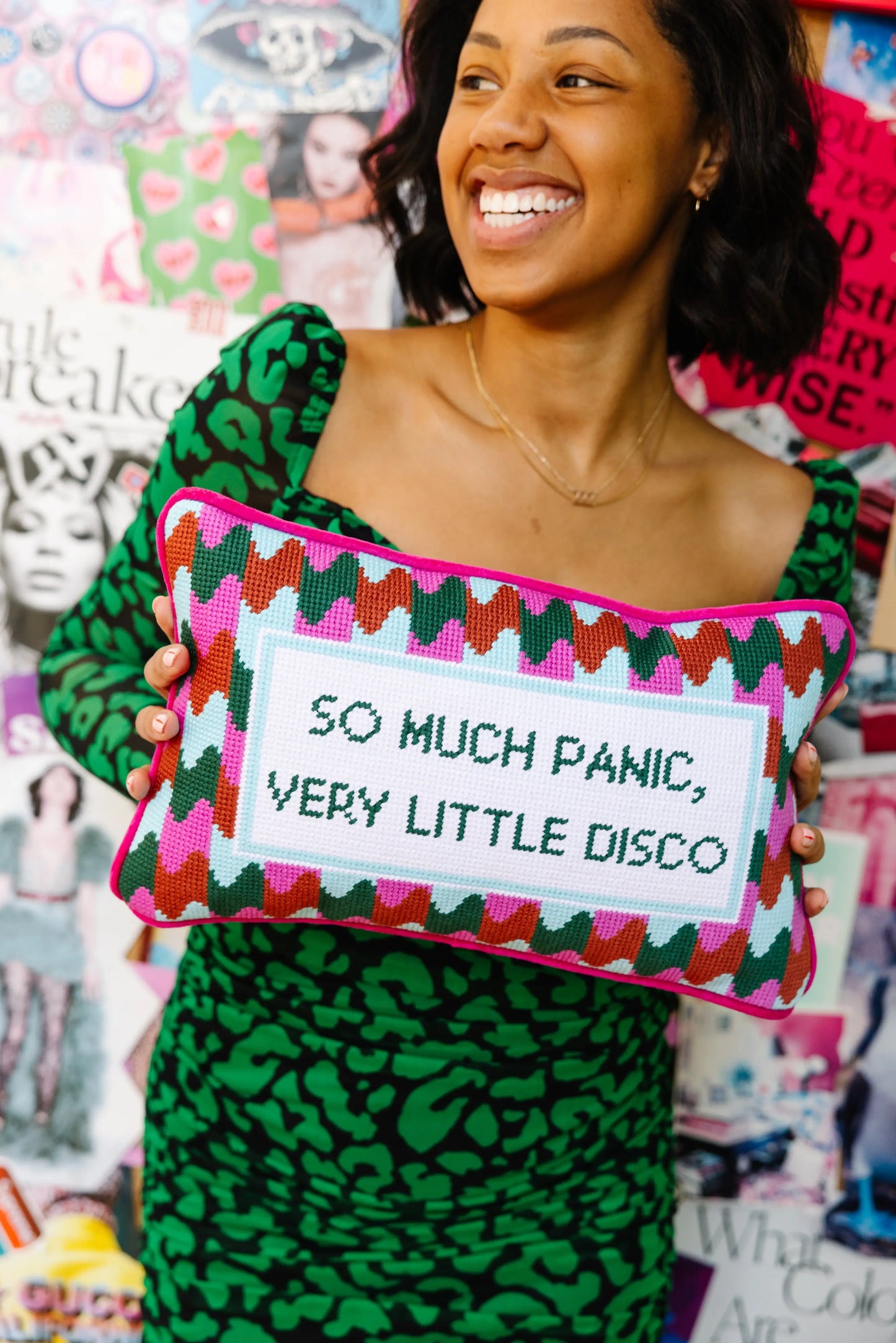 Panic at the Disco Needlepoint Pillow