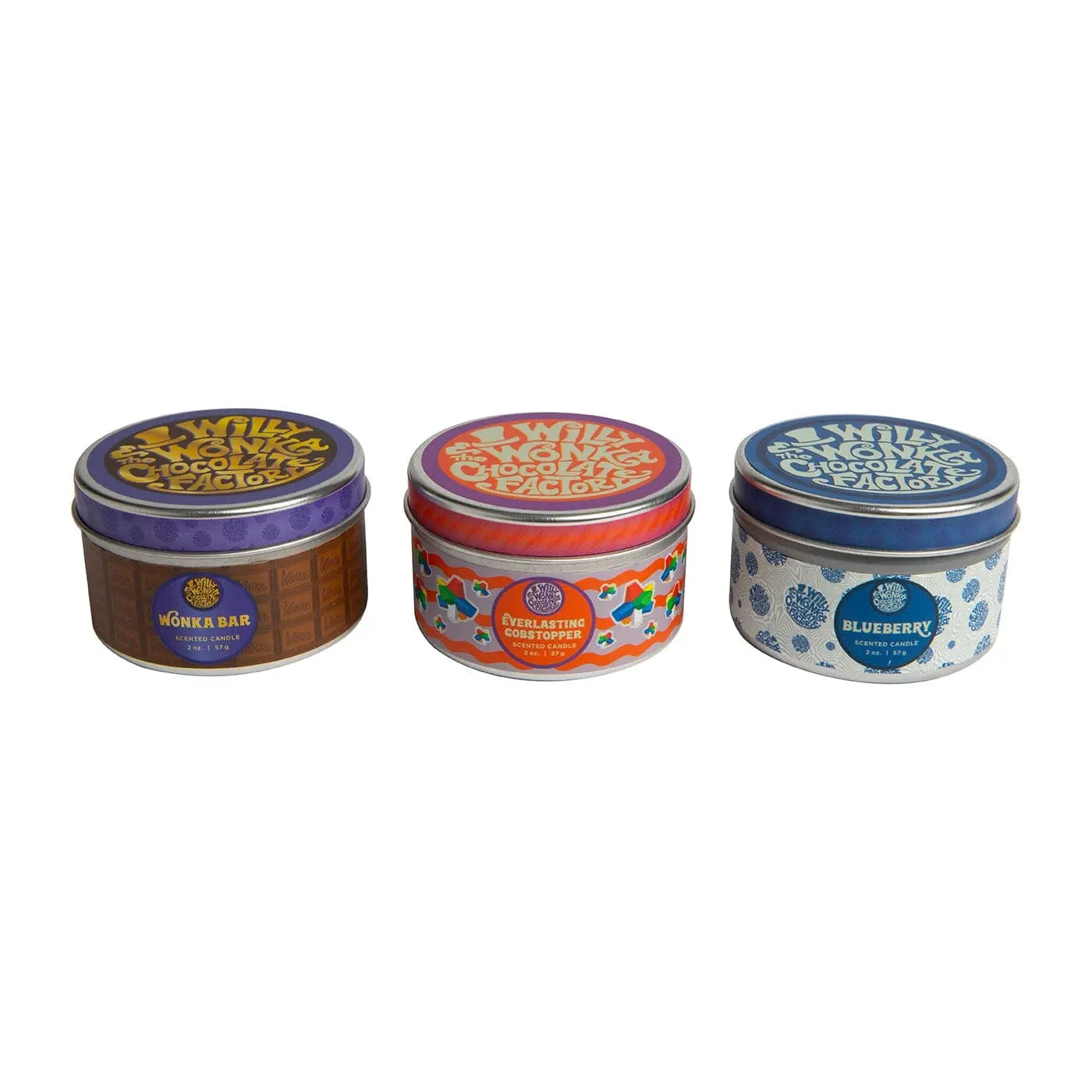 Willy Wonka Set of 3 Scented Tin Candles Candle Insight Editions