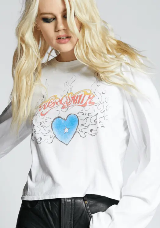 Recycled Karma - Preorder 1030 Aerosmith Puff Long Sleeve T-Shirt Recycled Karma