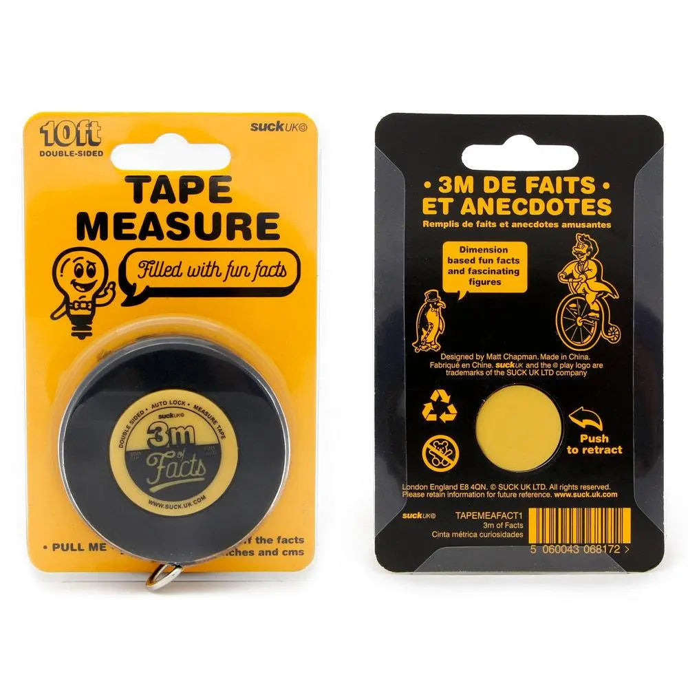 SUCK UK 3m Of Facts Tape Measure Suck UK