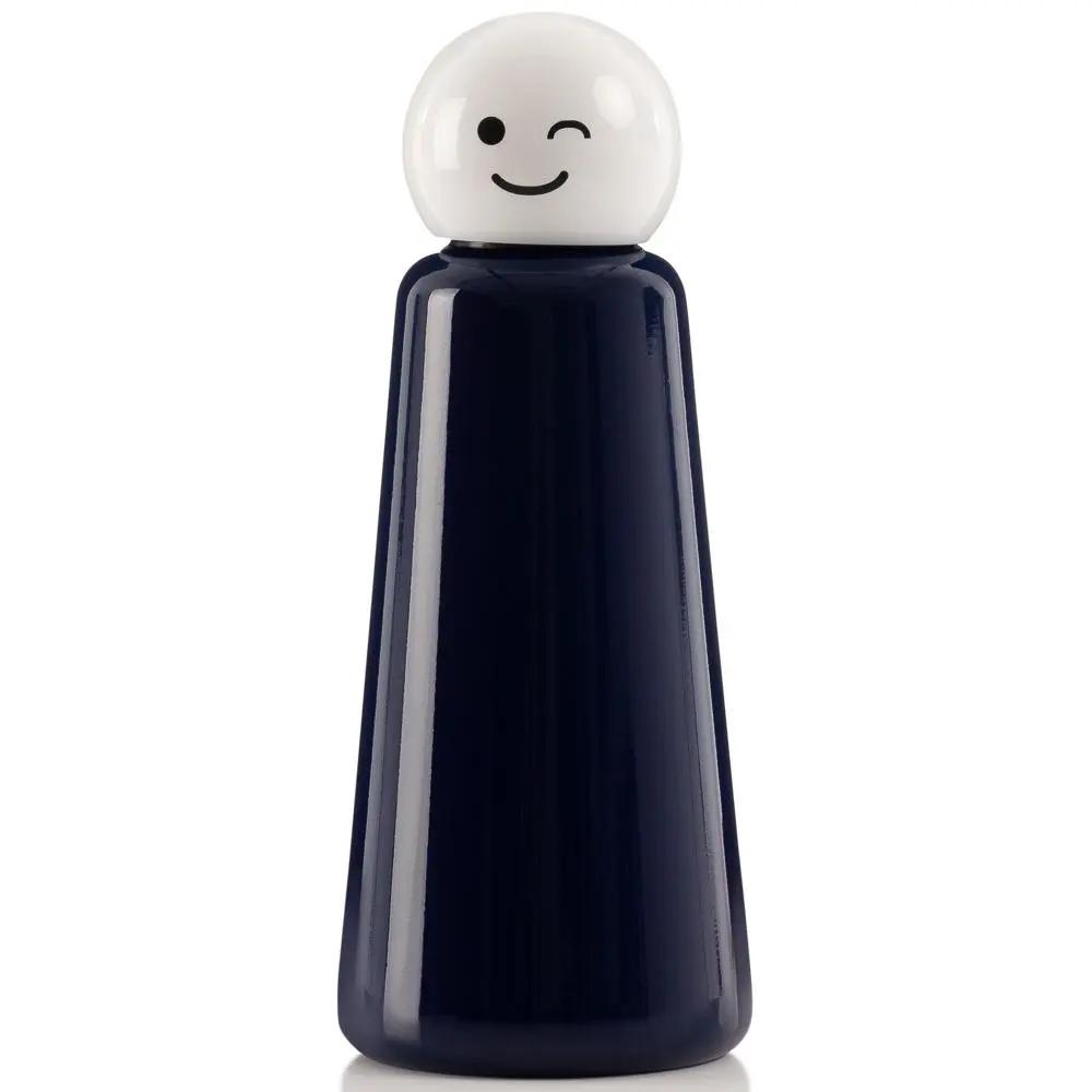 LUND LONDON Skittle Bottle 500ml Drink Bottle Lund London Indigo With White Wink