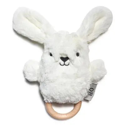 BECK Bunny - Soft Rattle Toy - Cream Plush O.B. Designs