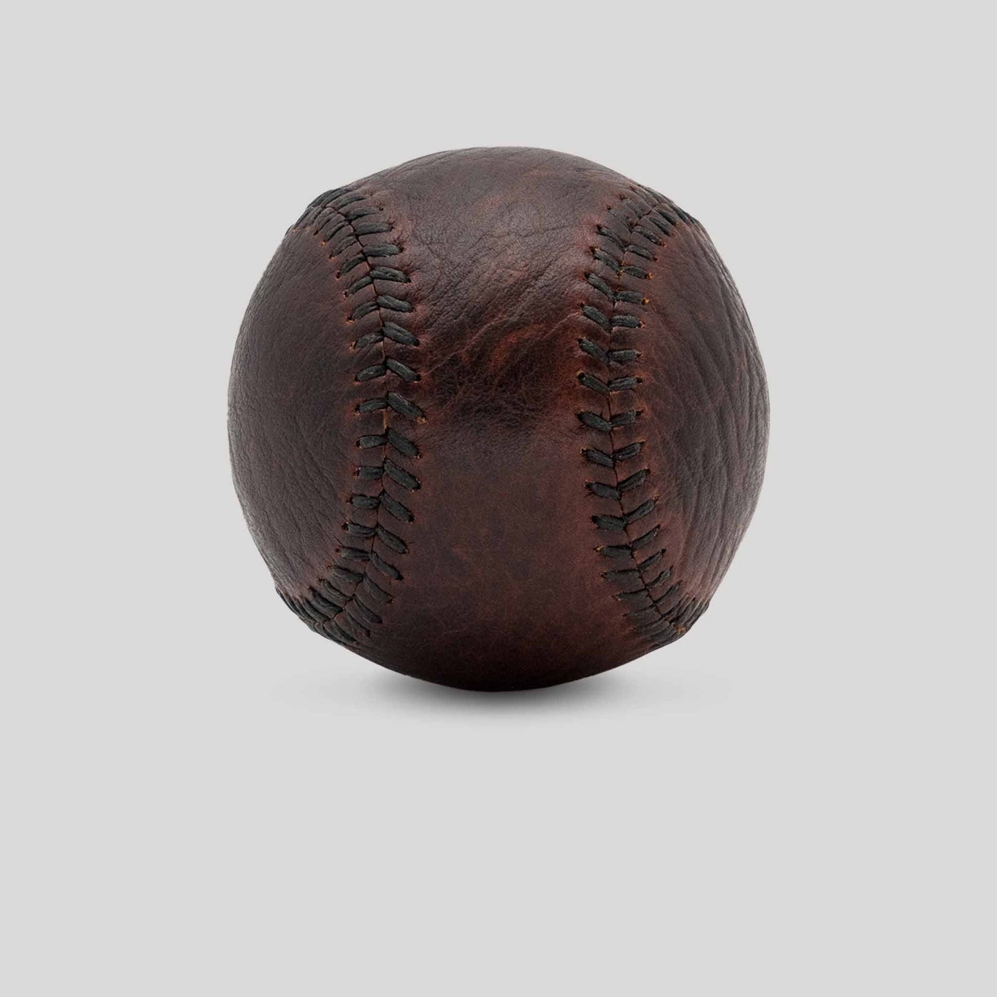 Bison Leather with Green Stitch Figure 8 Ball by Leather Head Sports
