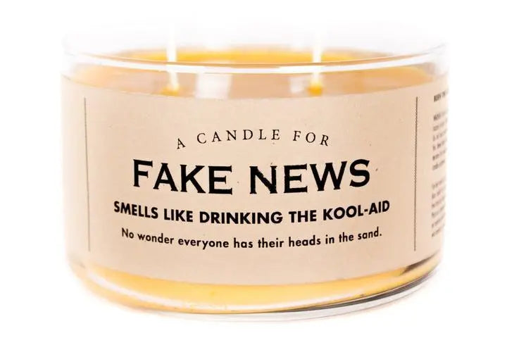 WHISKEY RIVER SOAP CO - Fake News Duo Candle Whiskey River Soap Co
