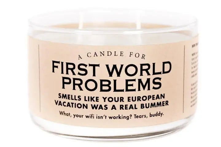 WHISKEY RIVER SOAP CO - First World Problems Duo Candle Whiskey River Soap Co