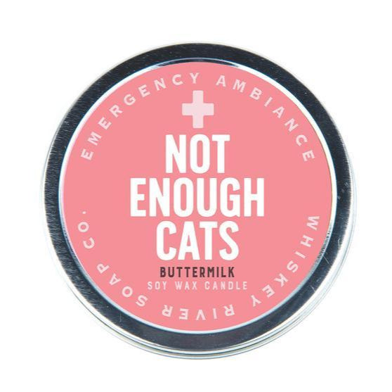 WHISKEY RIVER SOAP CO - Not Enough Cats Emergency Ambience Travel Tin Candle Whiskey River Soap Co