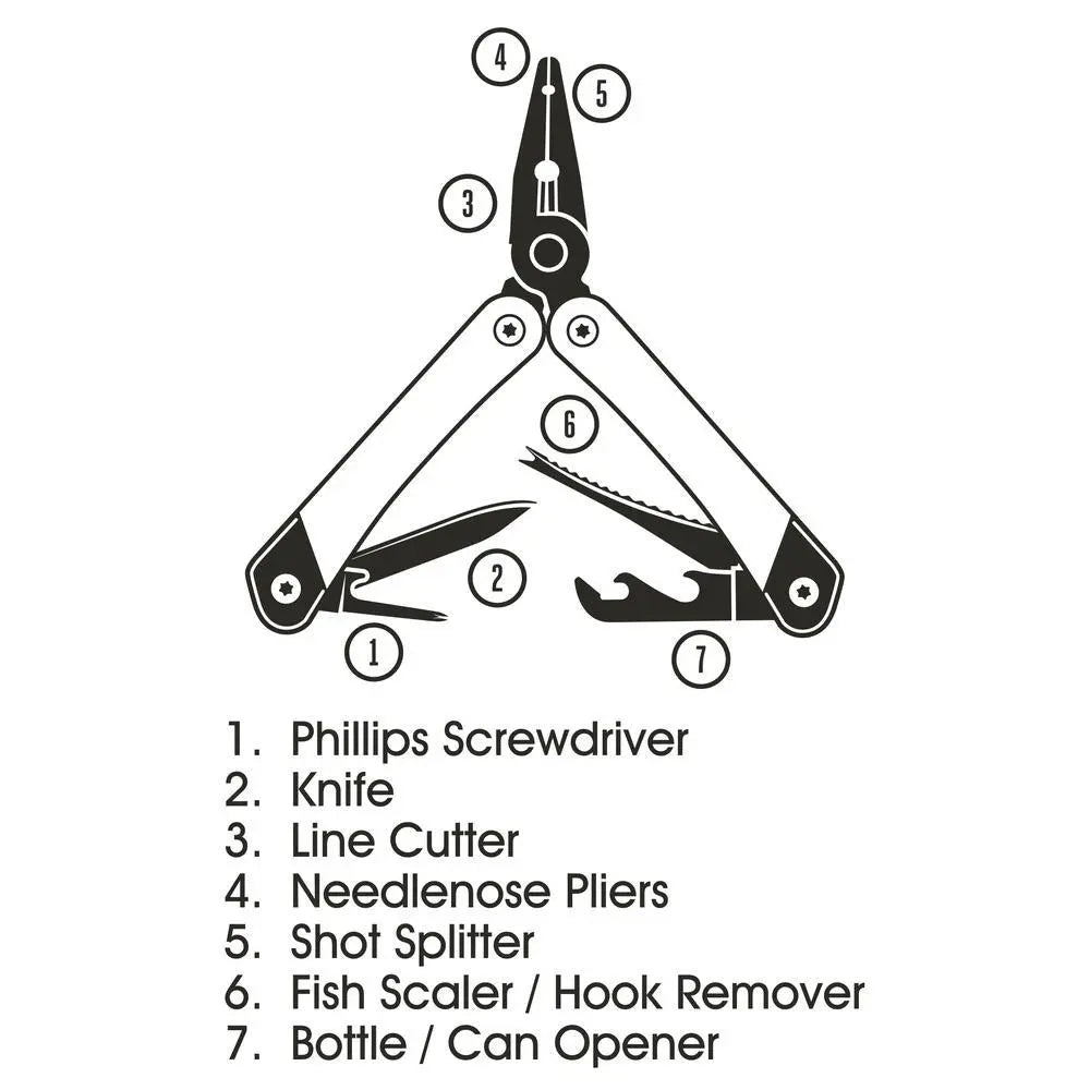 WILD + WOLF Fishing Multi-tool multi tool Wild & Wolf