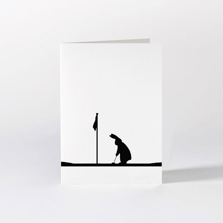 HAMMADE Golf Rabbit Card Greeting & Note Cards HAM Made