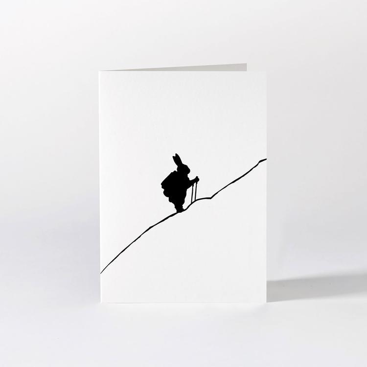 HAMMADE Hiking Rabbit Card Greeting & Note Cards HAM Made