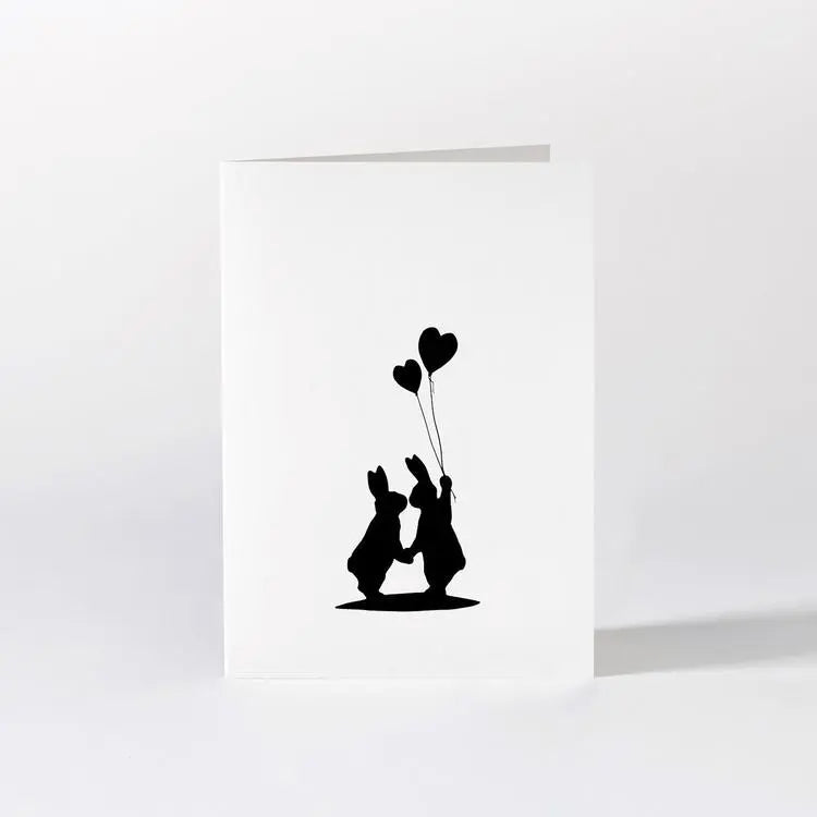 Lovestruck Rabbit Greeting Card Hammade