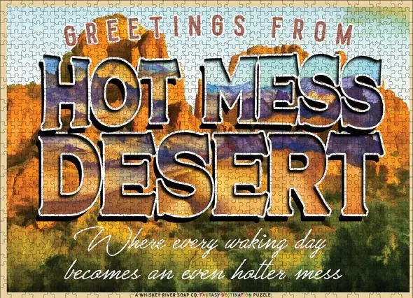 WHISKEY RIVER SOAP CO - Greetings from The Hot Mess Desert Puzzle Puzzle Whiskey River Soap Co