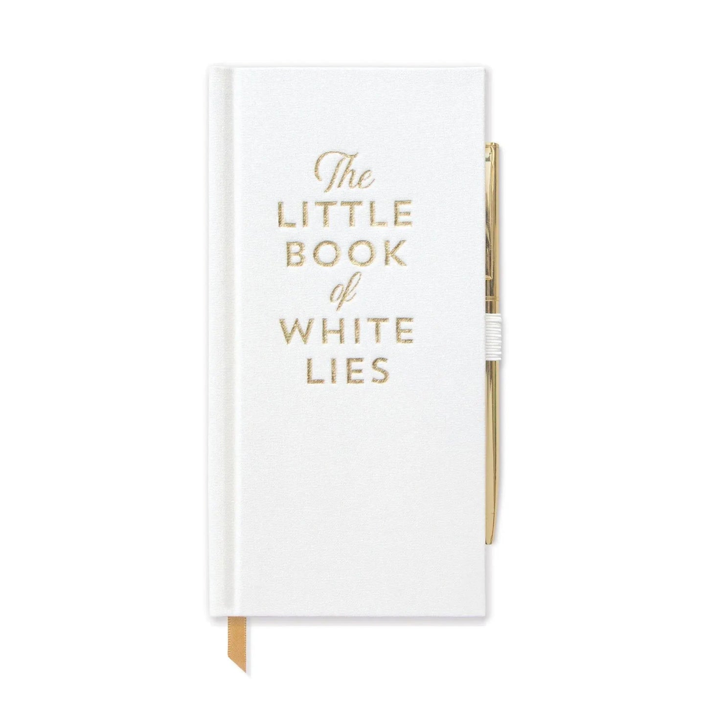 DESIGNWORKS Skinny Journal With Pen "White Iies" JOURNAL Designworks Ink