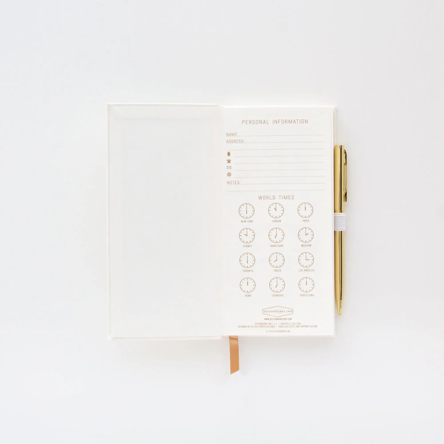 DESIGNWORKS Skinny Journal With Pen "White Iies" JOURNAL Designworks Ink