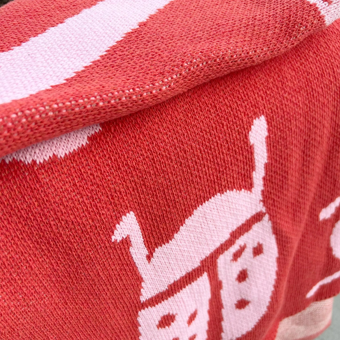 Love Bug Knit Throw Blanket - Made In The USA Calhoun & Co