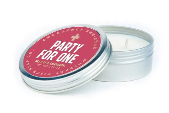 WHISKEY RIVER SOAP CO - Party For One Emergency Ambience Travel Tin Candle Whiskey River Soap Co