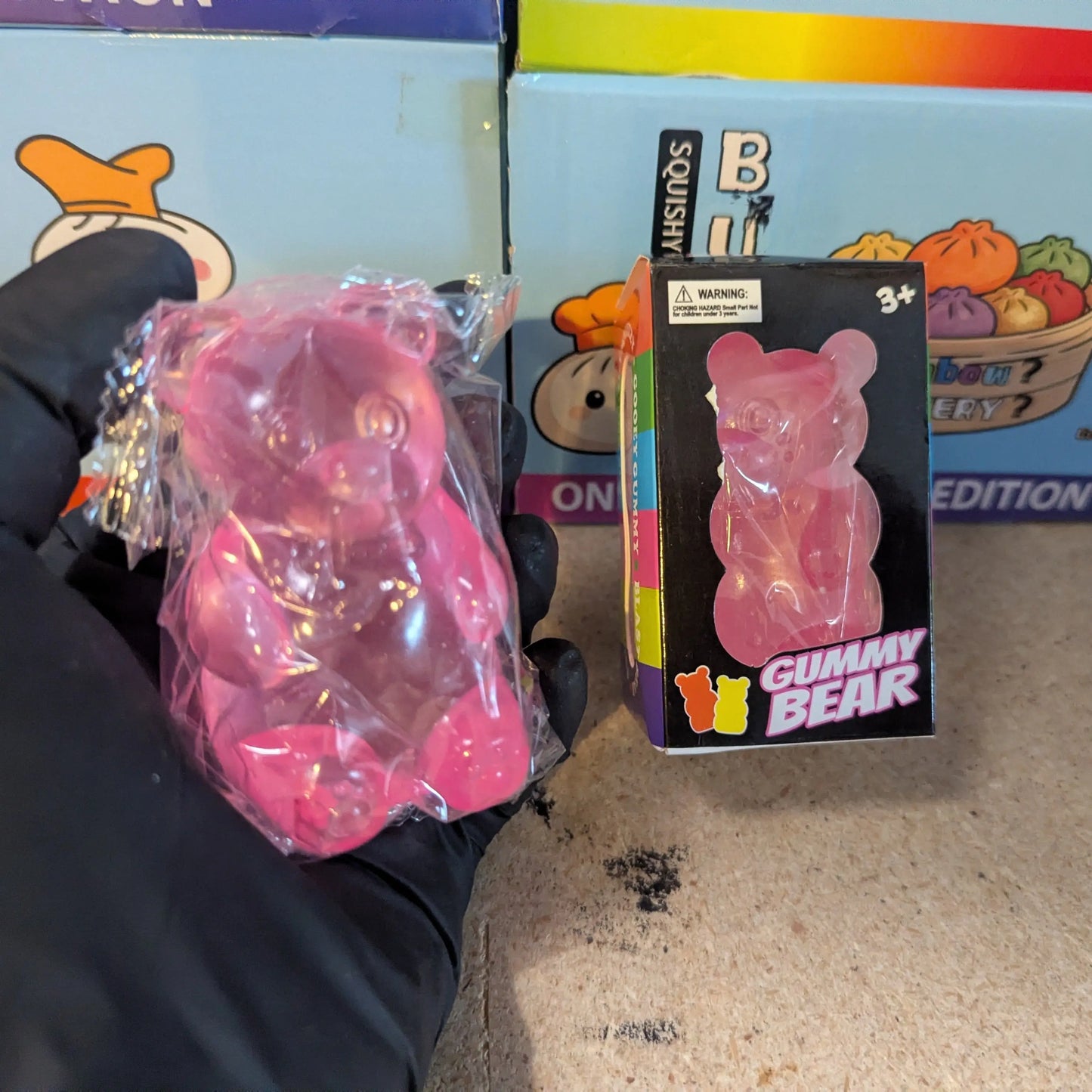 Pink Gummy Bear Squish (Slow-Rising Squish)