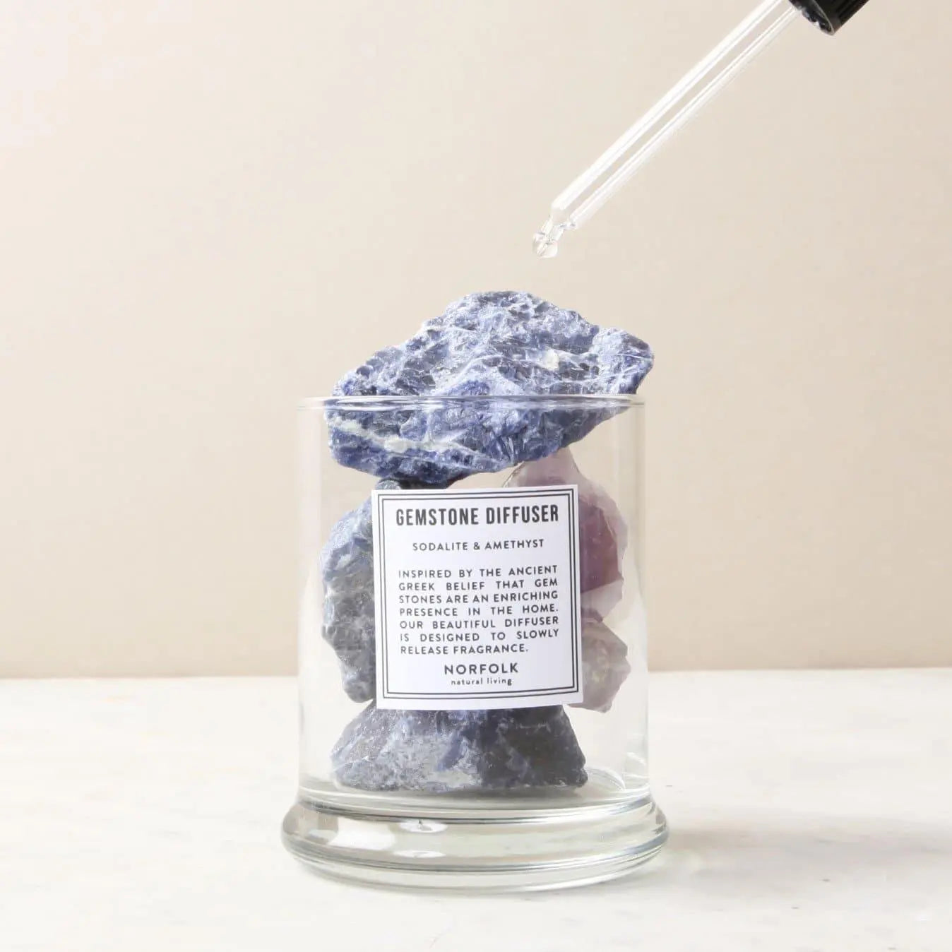 GEMSTONE DIFFUSER Sodalite & Amethyst Diffuser ATLANTIC FOLK