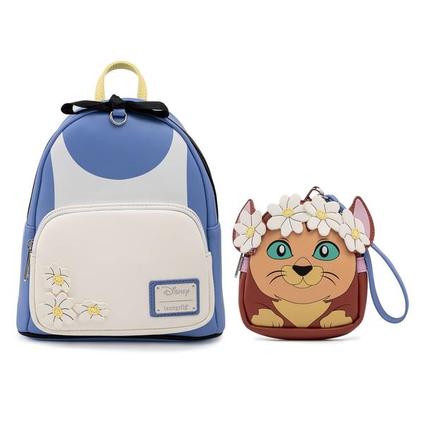 LOUNGEFLY Disney Alice In Wonderland Cosplay Mini Backpack w/Wristlet Backpack Loungefly