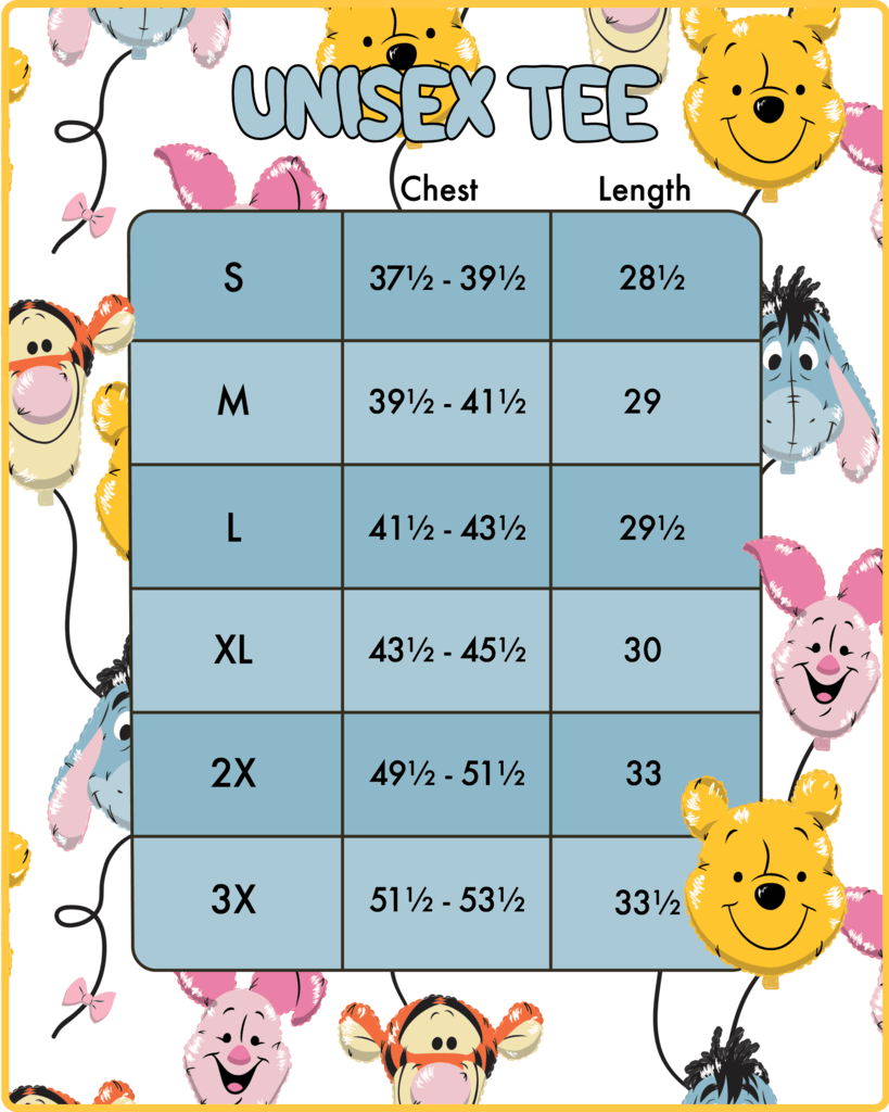 LOUNGEFLY Disney Pooh Gang Balloon AOP Tee T-Shirt Loungefly