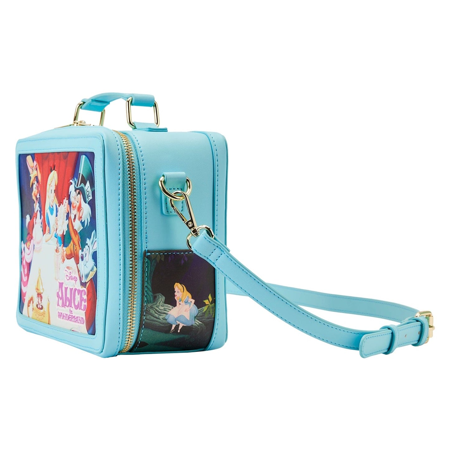LOUNGEFLY Alice In Wonderland Classic Movie Lunchbox Crossbody Bag crossbody bag Loungefly