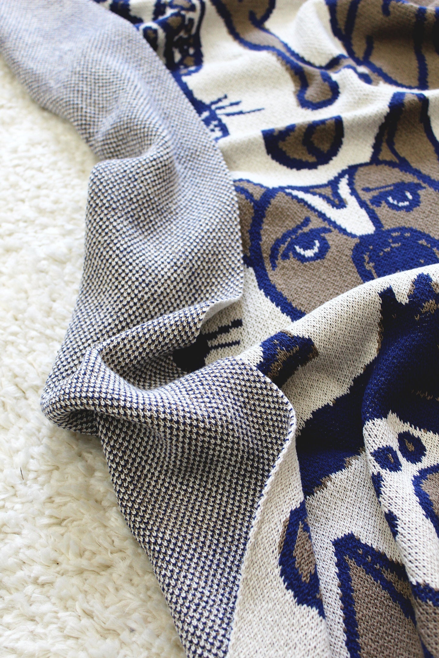 Woof! Knit Throw Blanket Blankets Calhoun & Co