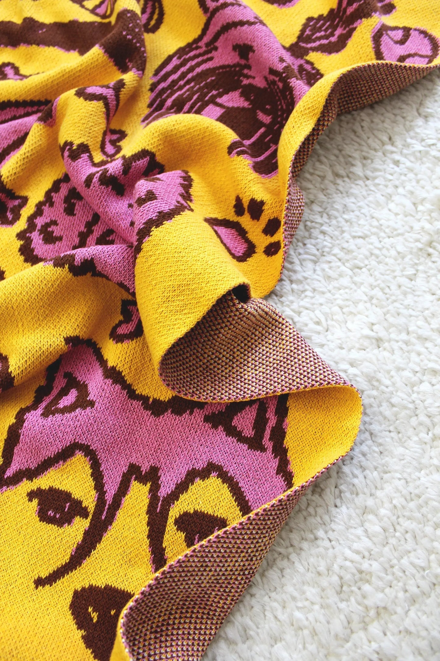 Woof! Knit Throw Blanket Blankets Calhoun & Co