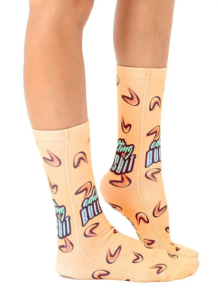 LIVING ROYAL Adulting Is BS Crew Socks Socks living royal