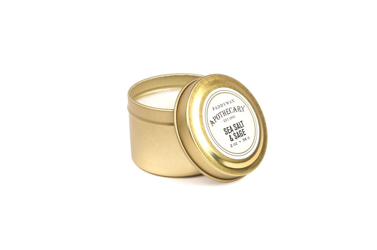 PADDYWAX - Apothecary Amber Glass Candle - Sea Salt & Sage Candle Paddywax 2oz