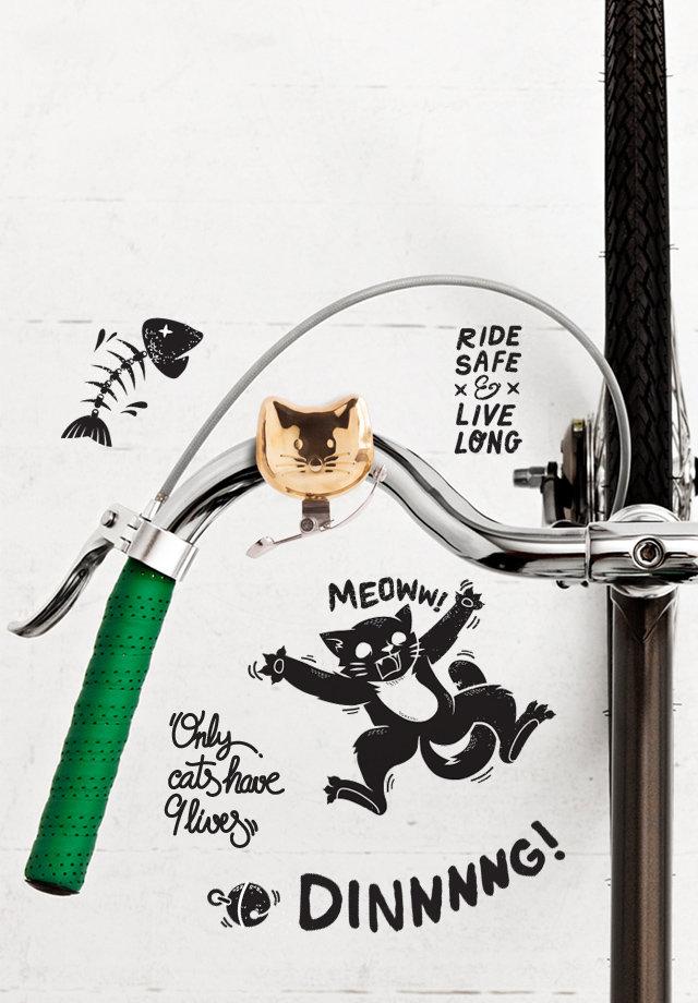 SUCK UK Cat Bike Bell Eight3Five Inc