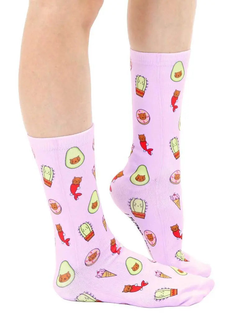 LIVING ROYAL Cats As Things Crew Socks Socks living royal