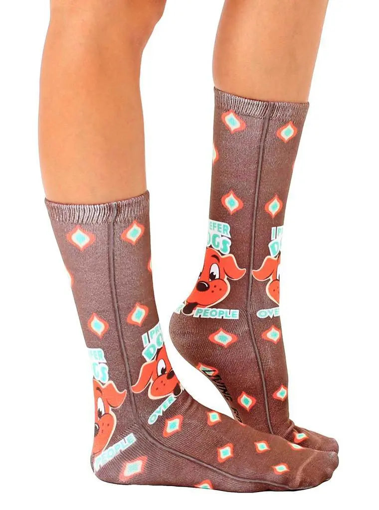 LIVING ROYAL Dogs Over People Crew Socks Socks living royal