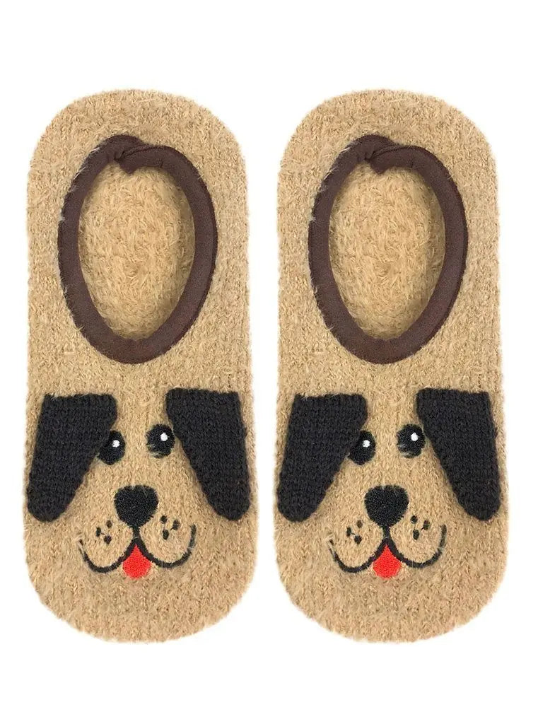 LIVING ROYAL Fuzzy Dog Slipper Socks Socks living royal