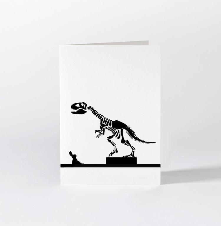 HAMMADE Dinosaur Rabbit Card Greeting & Note Cards HAM Made