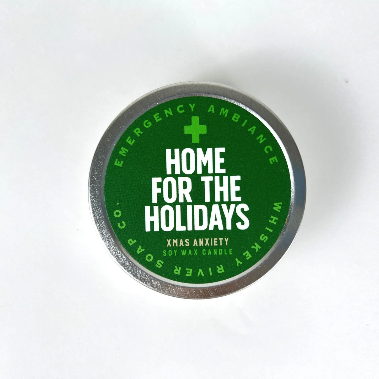 WHISKEY RIVER SOAP CO - Home For The Holidays Emergency Ambience Travel Tin Candle Whiskey River Soap Co