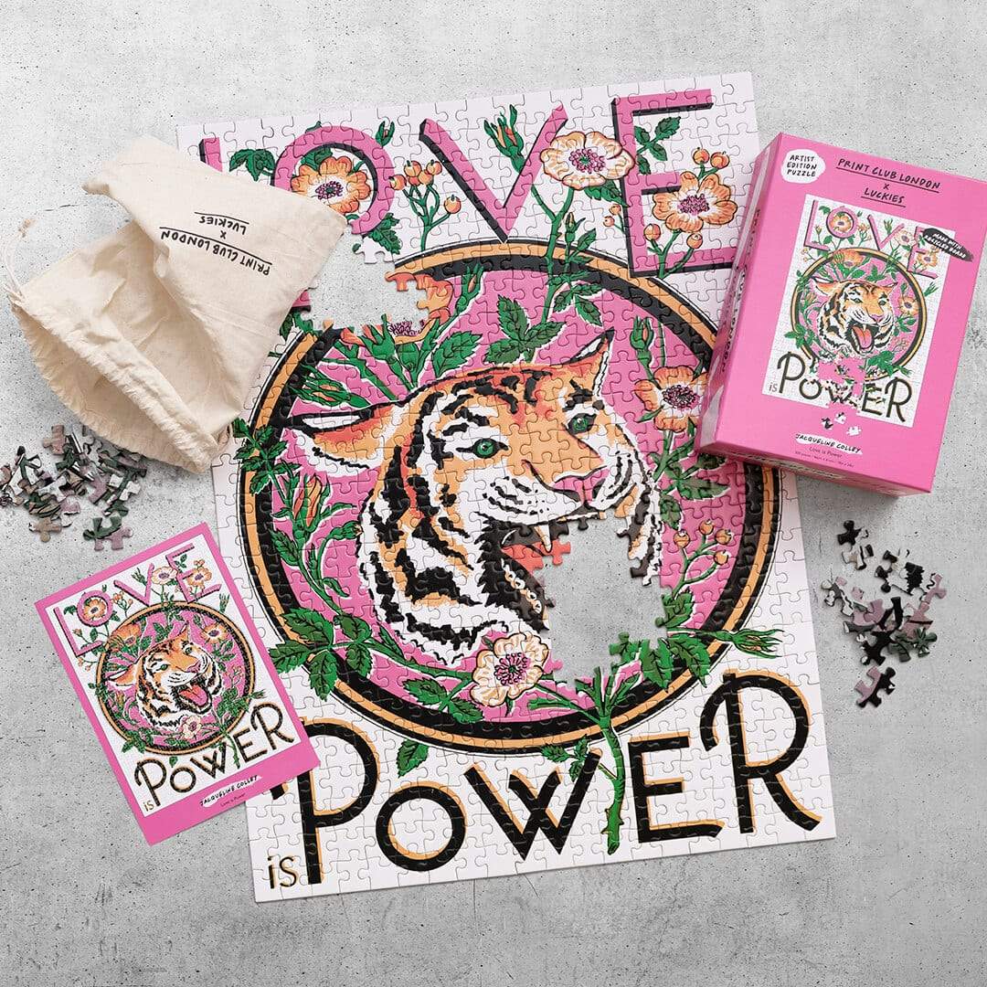 LUCKIES OF LONDON x Print Club - Love is Power Puzzle Jigsaw Puzzles Luckies of London
