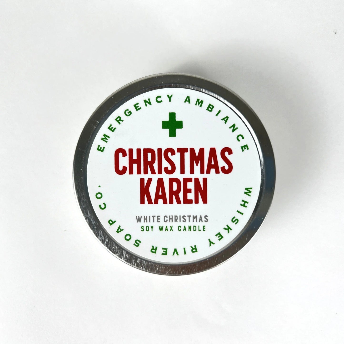 WHISKEY RIVER SOAP CO - Christmas Karen Emergency Ambience Travel Tin Candle Whiskey River Soap Co
