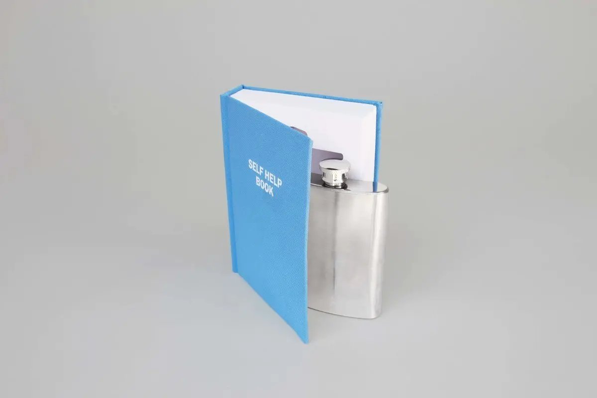 SUCK UK Flask In A Book Suck UK Self Help