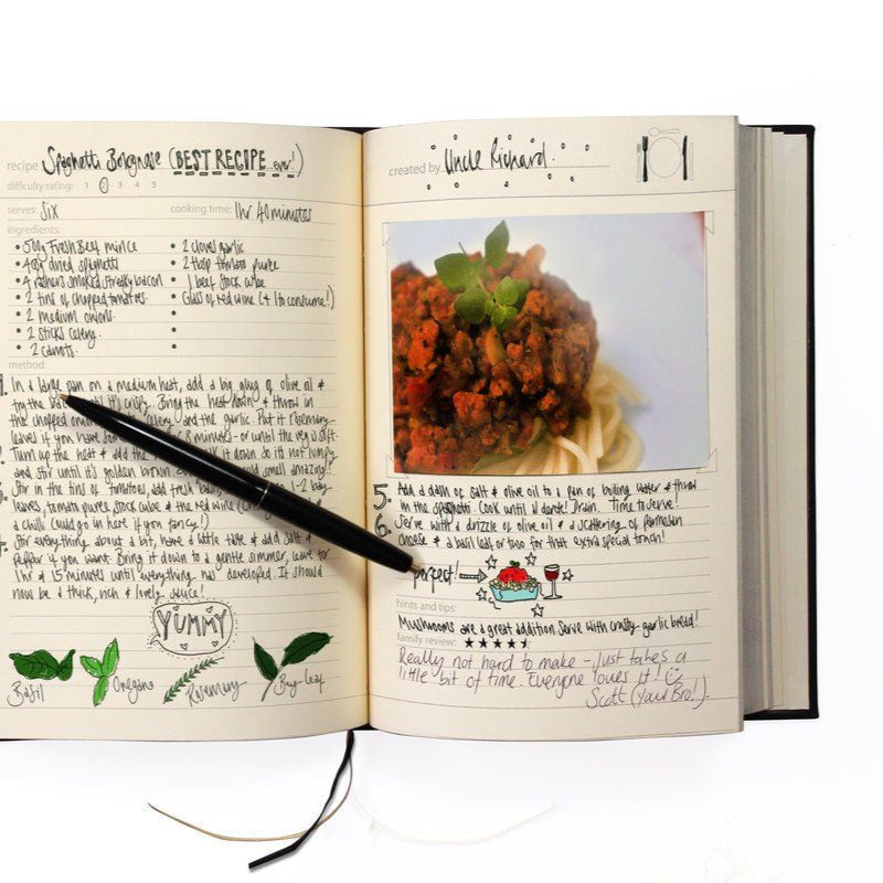 SUCK UK My Family Cookbook Journal Journal Suck UK