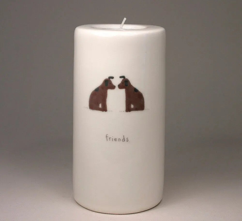 BETH MUELLER Words & Pictures - Friends Medium Tea Light Holder Candle Holders Beth Mueller
