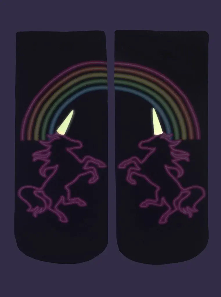 LIVING ROYAL Unicorn Glow In The Dark Ankle Socks Socks living royal