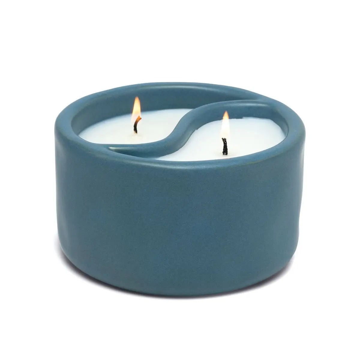 PADDYWAX - Yin & Yang 11oz Royal Blue Matte Ceramic Candle - Sea Moss & Sage Candle Paddywax