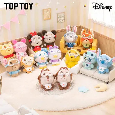 [In Stock] MINISO Disney Squinting Sleepwear Series Plush Keychains Gift Blind Box