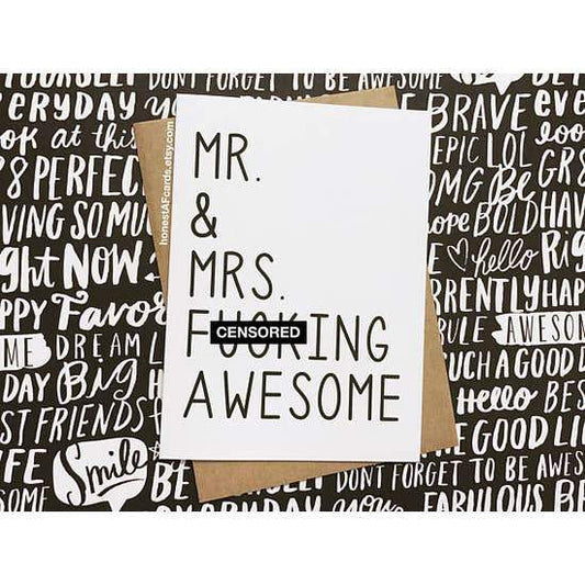 HONEST AF CARDS - Mr & Mrs F*cking awesome Card Honest AF Cards 