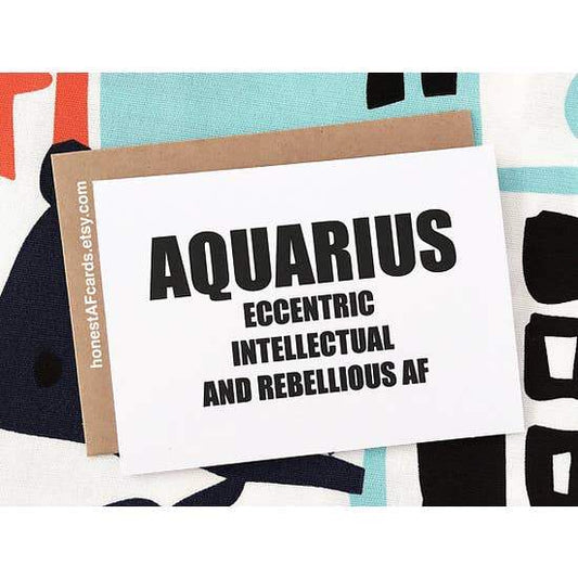 HONEST AF CARDS - Zodiac Card Aquarius Card Honest AF Cards 