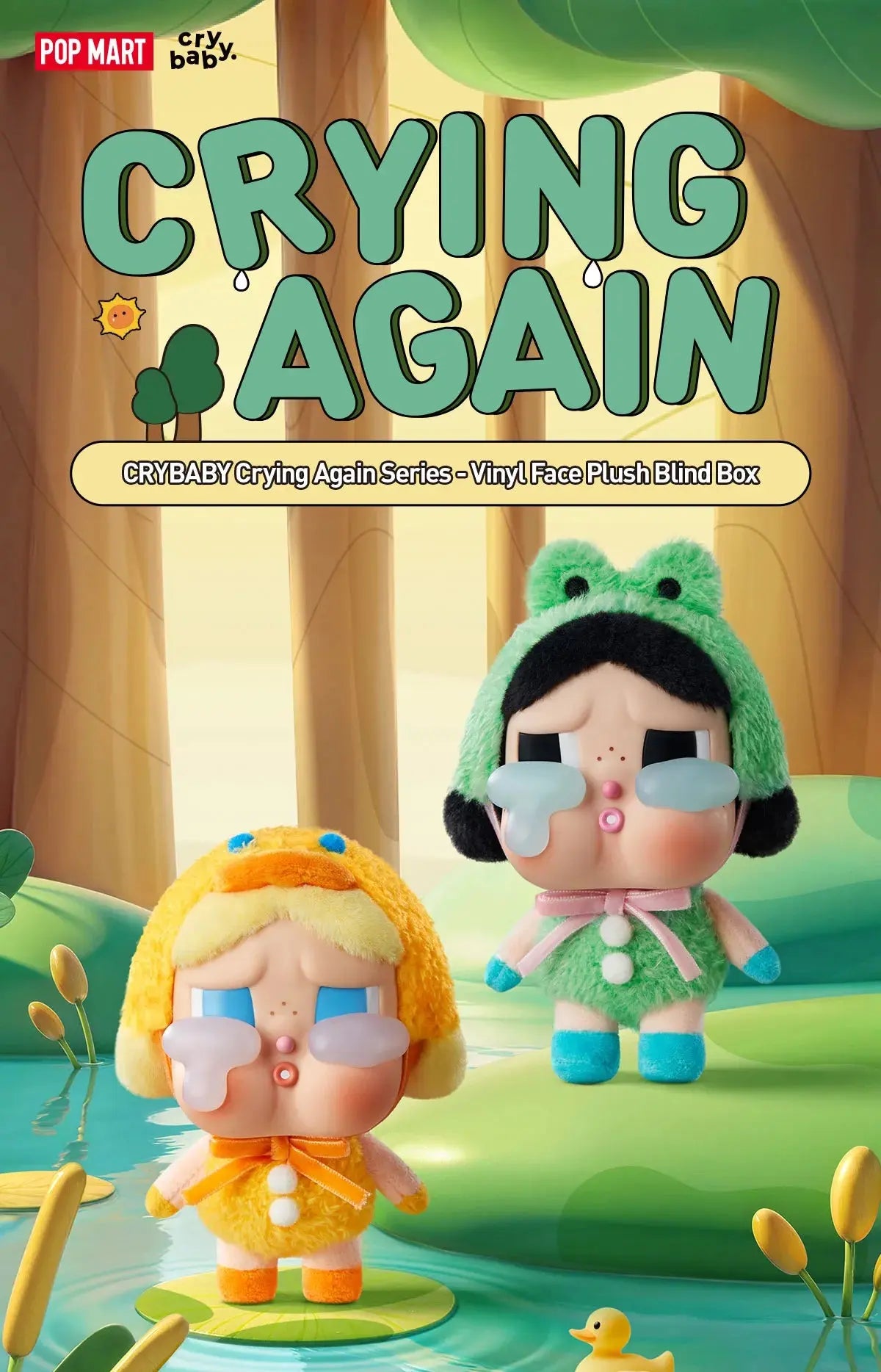 [IN STOCK] POPMART CRYBABY Crying Again Series - Vinyl Face Plush Blind Box