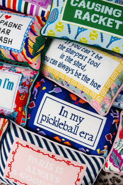 Paris Needlepoint Pillow