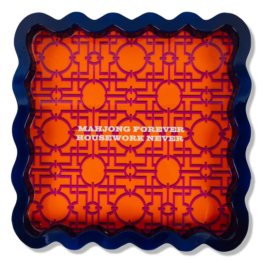 Mahjong Large Lacquer Tray