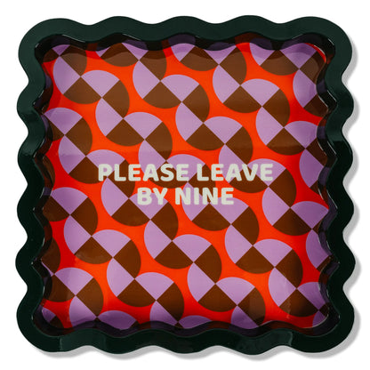 Leave by Nine Large Lacquer Tray
