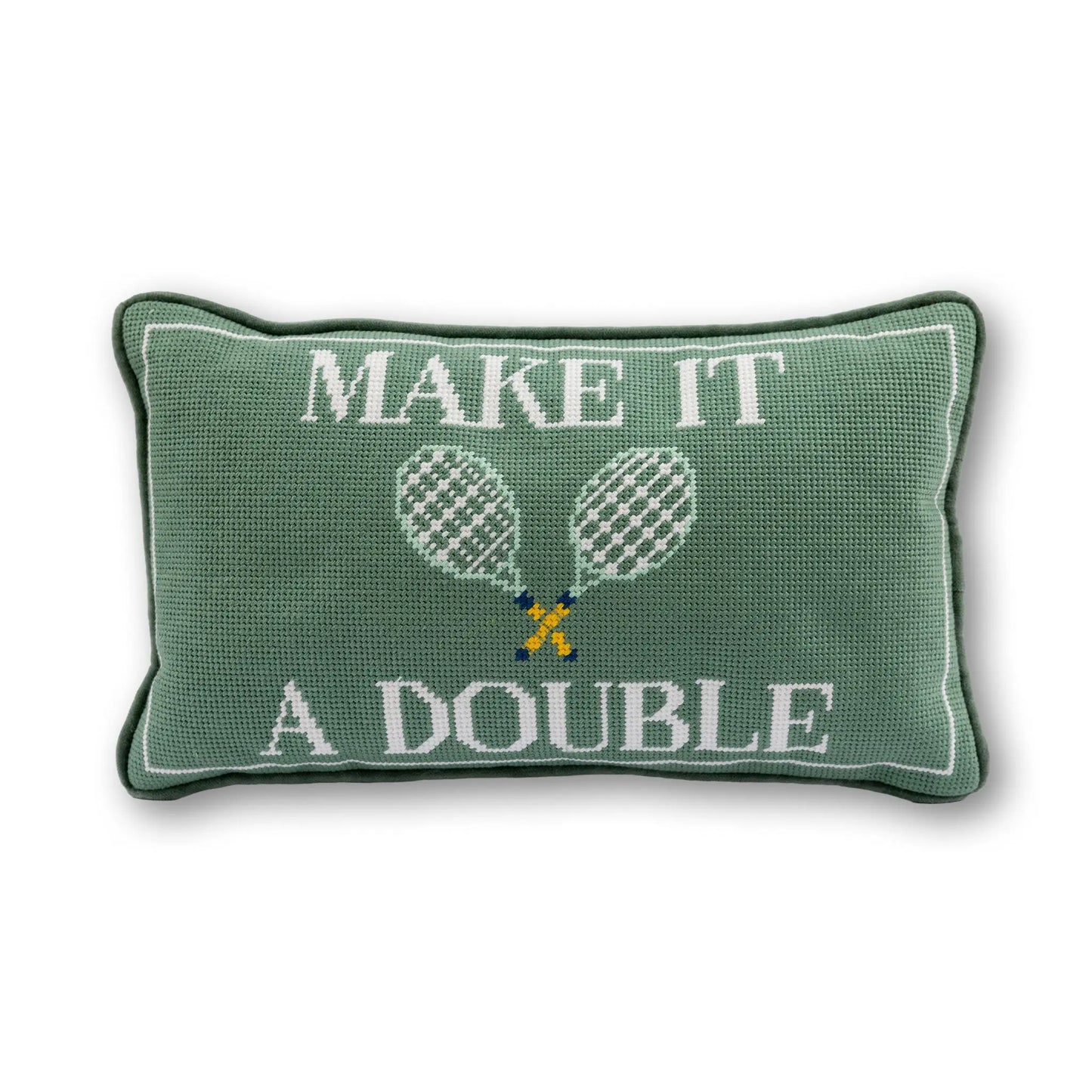 Make It A Double Needlepoint Pillow